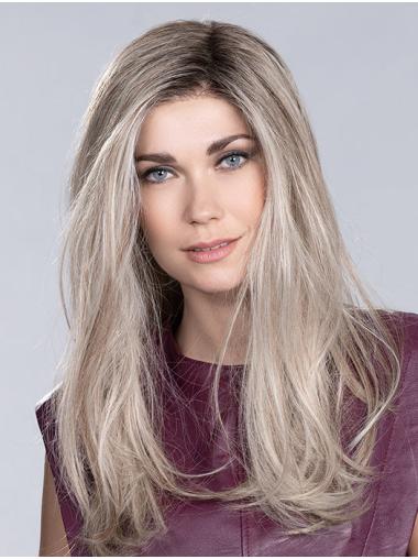 Layered Blonde 18" Straight Women Luxy Hair Wig